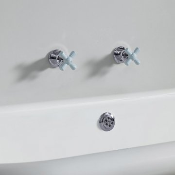 Rockwell Pair of Bath / Shower Valves with option of Coloured Ceramic Crossheads
