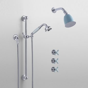 Rockwell Shower Layout RW1 with Crosshead Valves and Colour options