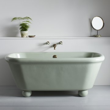 Rockwell bath in Willow Green with matching feet 1700 x 800mm
