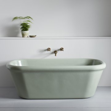 Rockwell bath in Willow Green with no feet 1700 x 800mm
