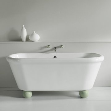 Rockwell bath in white with Willow Green feet 1700 x 800mm