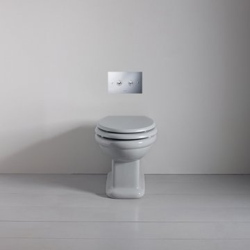 Rockwell toilet pan with horizontal outlet. Seattle Grey