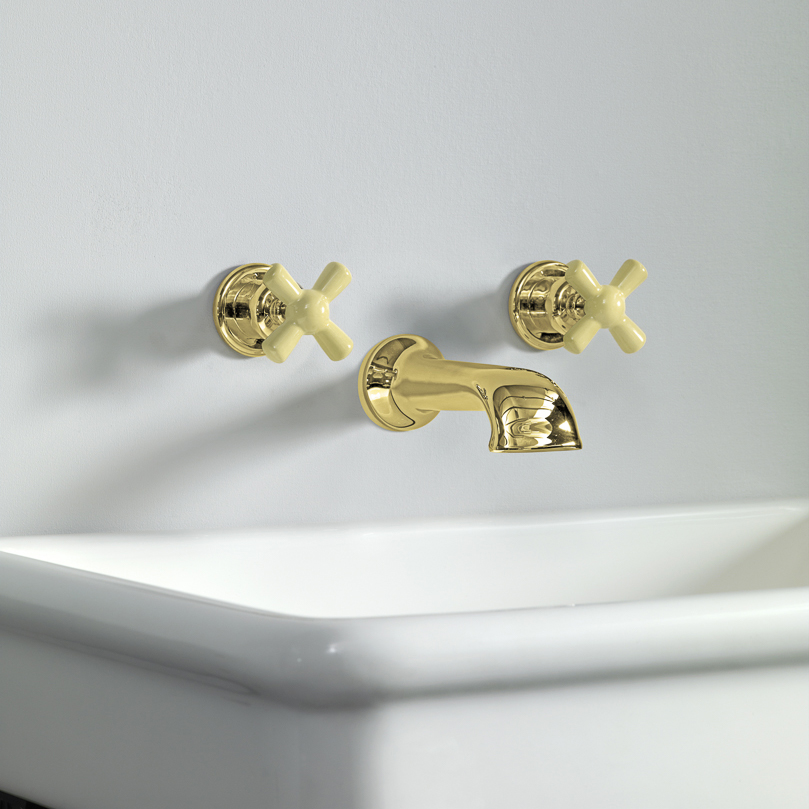 The Water Monopoly - Rockwell wall mounted basin mixer with 190mm cast ...