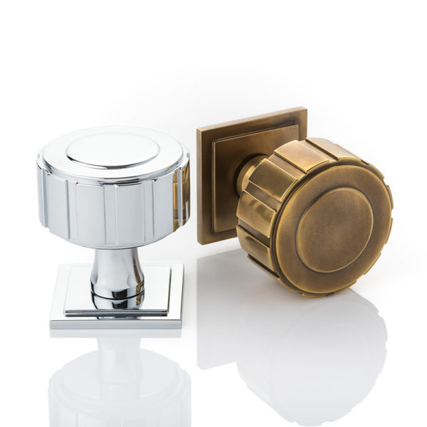 Joseph Giles Boyle Solid Brass Door Knob With Square Stepped Rose The English Tapware Company 5748